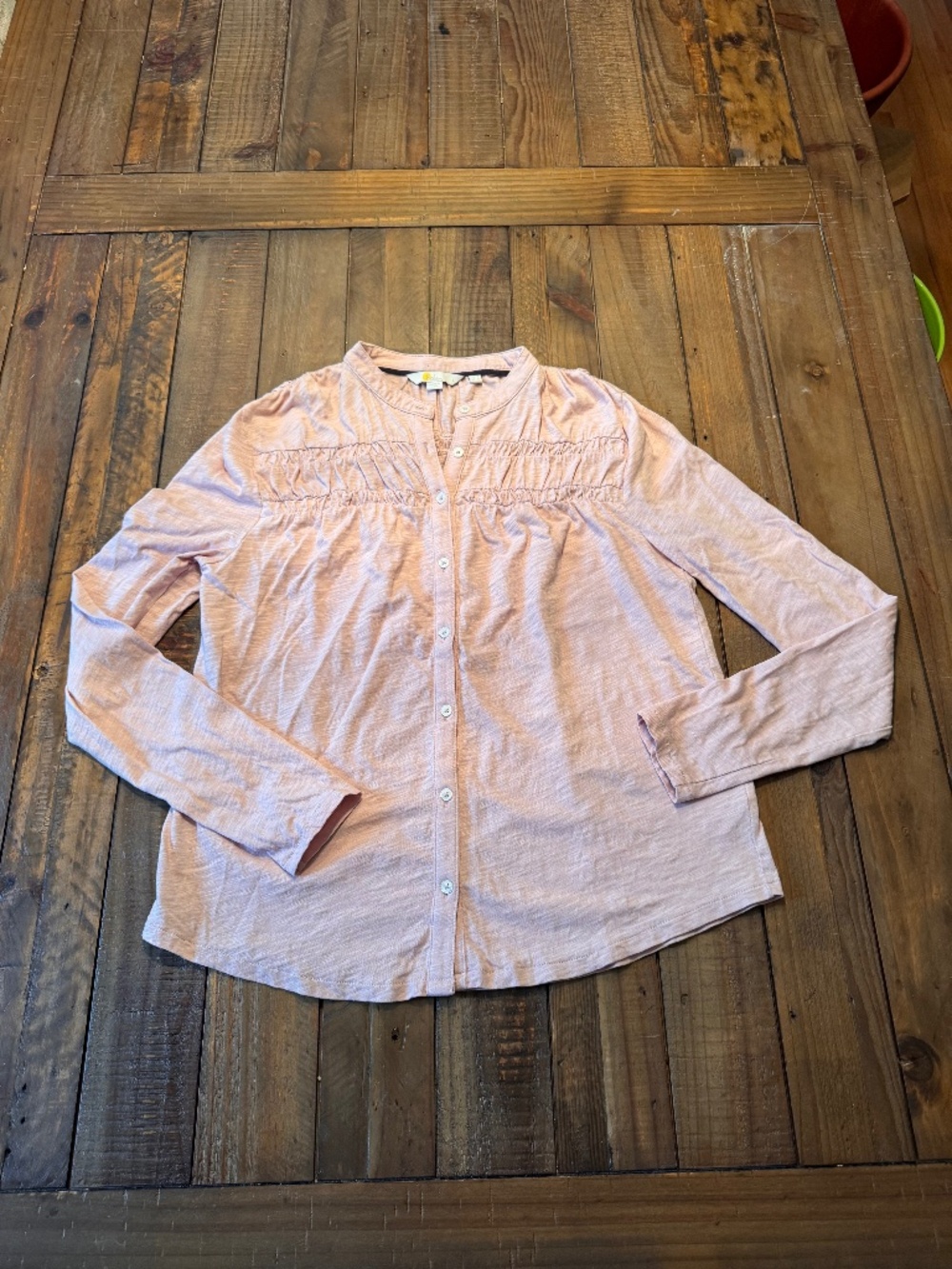 Boden Ruched Yoke Detail Women's Top. Size 4. Milkshake Pink
